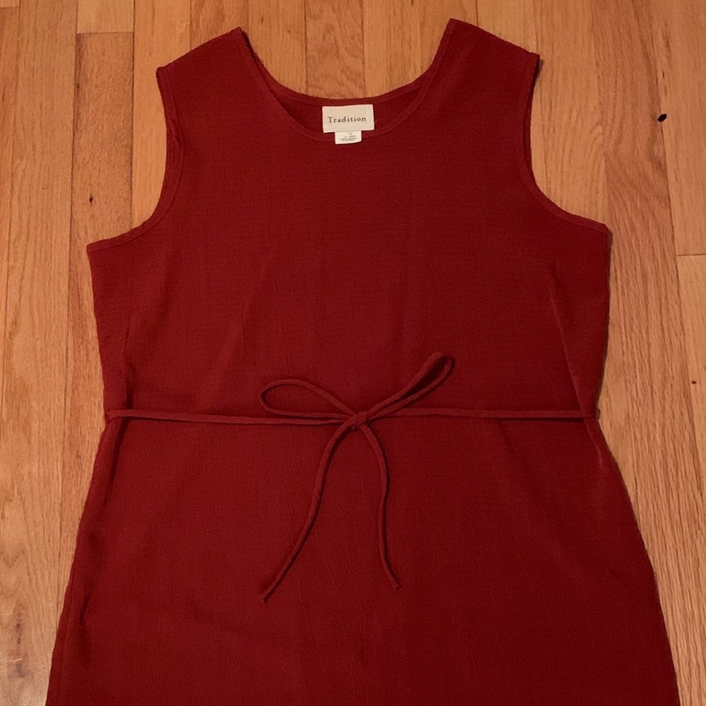 Red dress (chiffon) maxi dress